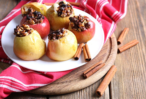 Печеные яблоки польза для желудка
